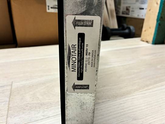 Filtre de remplacement HEPA Minotair - MERV 15