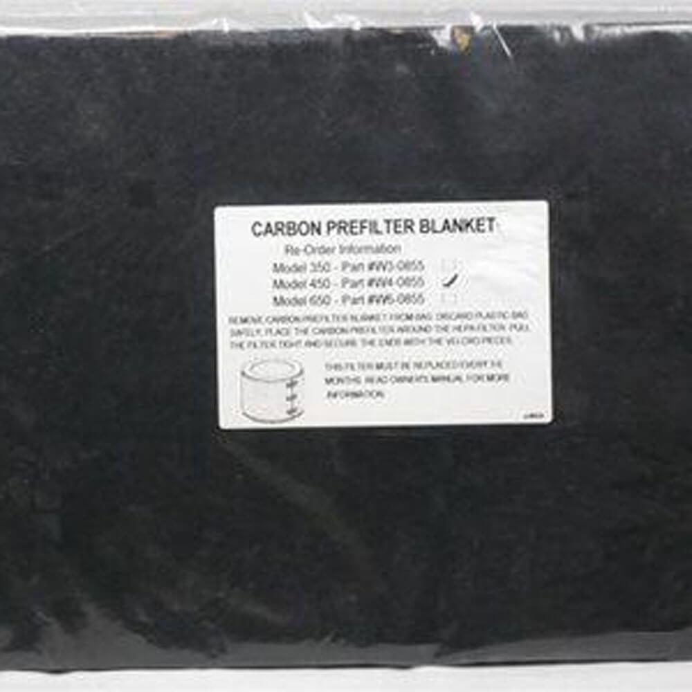 Préfiltre enveloppant en carbone